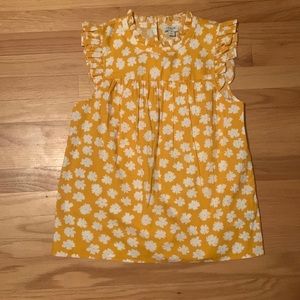 Yellow / Orange floral J. Crew blouse